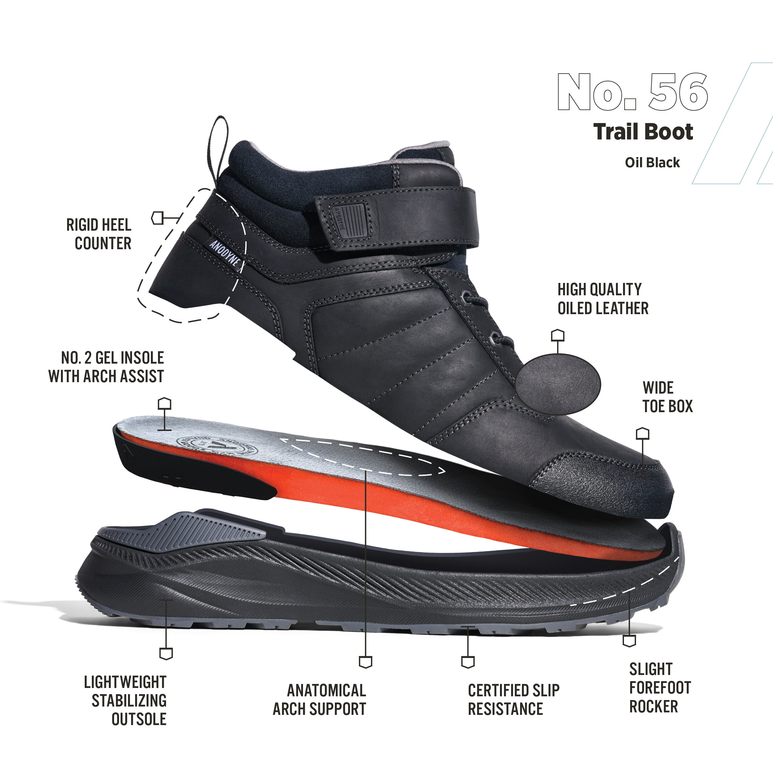 No. 56 Men's Trail Boot (Gen 2)| Anodyne Shoes